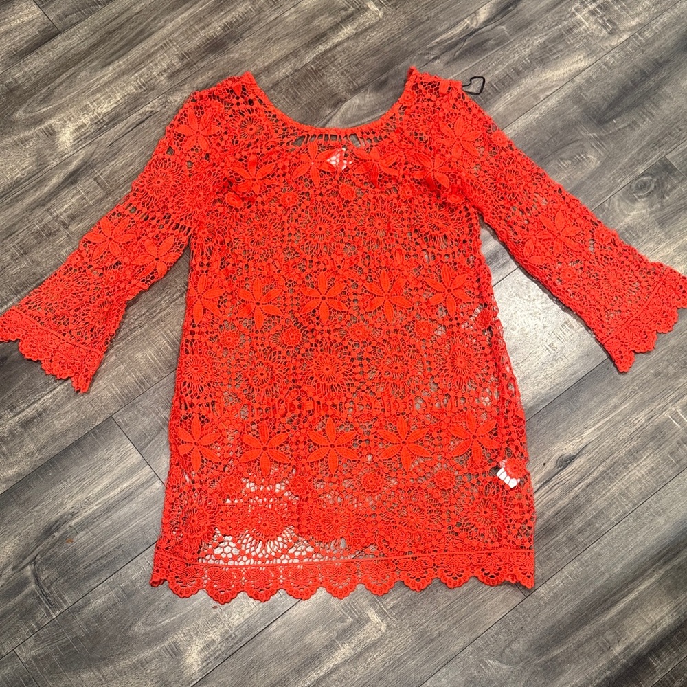 H&M x Coachella Womens Crochet Mini Dress Cover Up Size L  Boho‎ Festival